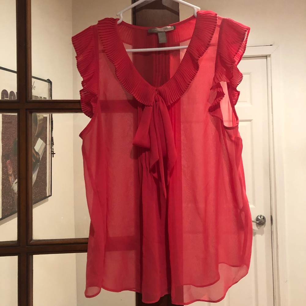 Forever 21 Coral Sheer Top